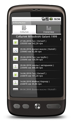 DriverNotes для Android